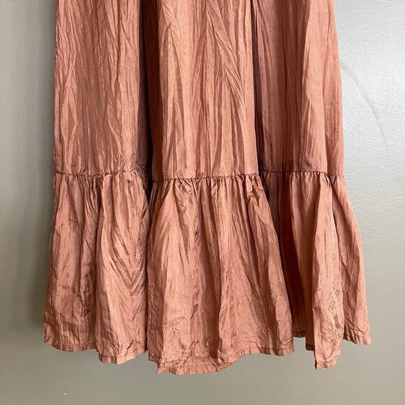Mes Demoiselles‎ Twinkie Maxi Dress Nude Size 2 Silk Lightweight Flowy Billowy - Picture 8 of 16